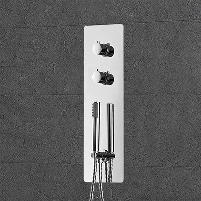 BathSelect Thermostatic Wall Mount Chrome Hand-Shower