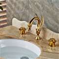 BathSelect Dragon Golden Finish 8" Deck Mount Faucet