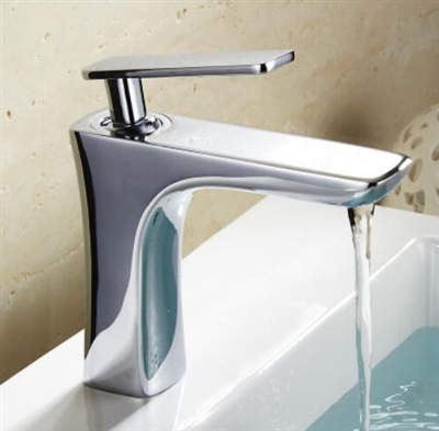 BathSelect Sleek Design Chrome Short Deck Faucet