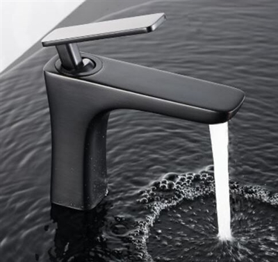 BathSelect Sleek Design Black Short Deck Faucet
