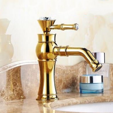 BathSelect Queen Golden Crown Gold Mount Faucet