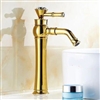 BathSelect Queen Golden Crown Gold Long Deck Mount Faucet