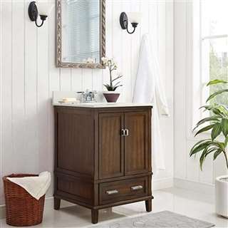 Hotel BathSelect Elegant Dark Walnut 24" Bathroom Vanity
