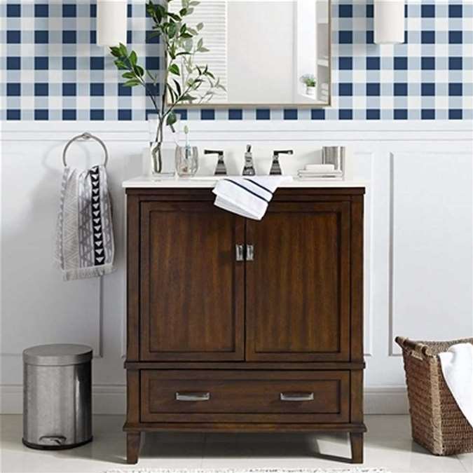 Hotel BathSelect Elegant Dark Walnut 30" Bathroom Vanity