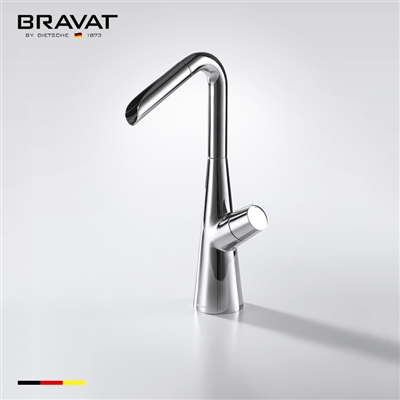 Bravat Chrome Finish Single Handle Single Hole Installation Sink Faucet Mixer Tap