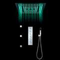 BathSelect Modern Design LED Rain Shower Head with Chrome Jet Spray