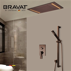 BathSelect Bravat Hotel Shower Set with Rainfall Shower Head and Slide Bar Hand Shower