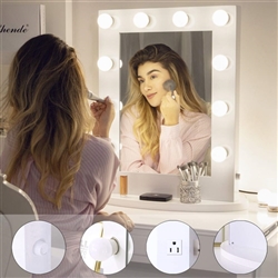 BathSelect Elegant Stylish LED 10 Dimmable Mirror-White Vanity Mirror