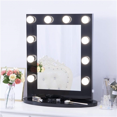 BathSelect Elegant Stylish 10 LED Dimmable Mirror-Black Vanity Mirror