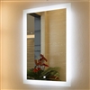 BathSelect Luxury Style Modern White LED Wall Mirror With Rectangular Frosted Strip