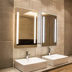 BathSelect Stylish Parallel White LED Frame-less Wall Mount Mirror