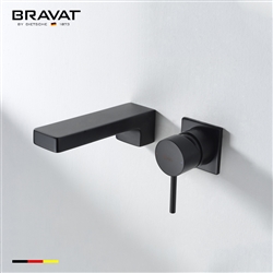 Bravat Black Ceramic Valve Heater Wall Mount Faucet