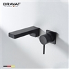 Bravat Hotel Black Ceramic Valve Heater Wall Mount Faucet