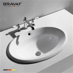 Bravat Classic Vessel Shell Shaped Deep Bathroom Sink