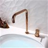 Olivo Hotel Deck Mount Single Handle Faucet In Rose Gold Finish