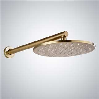 Rennes Brushed Gold Rainfall Shower Head– Solid Brass Finish