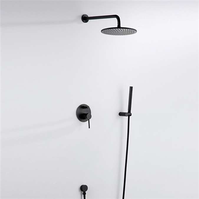 Seirra Dark Oil Rubbed Bronze Finish Rainfall Shower Set With Tub Spout And Hand Shower