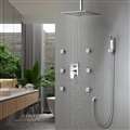 Bravat Thermostatic Shower Set With Rainfall Shower Head And 6 Pieces SPA massage Jets With 3 Way Mixer Faucet