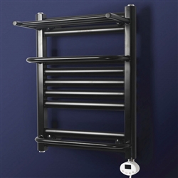 BathSelect Stainless Steel Electric Heating Wall Mount Towel Warmer In Dark Oil Rubbed Bronze Finish