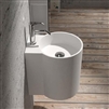 Rochester Round Shaped Ceramic Sink With Attached Chrome Faucet