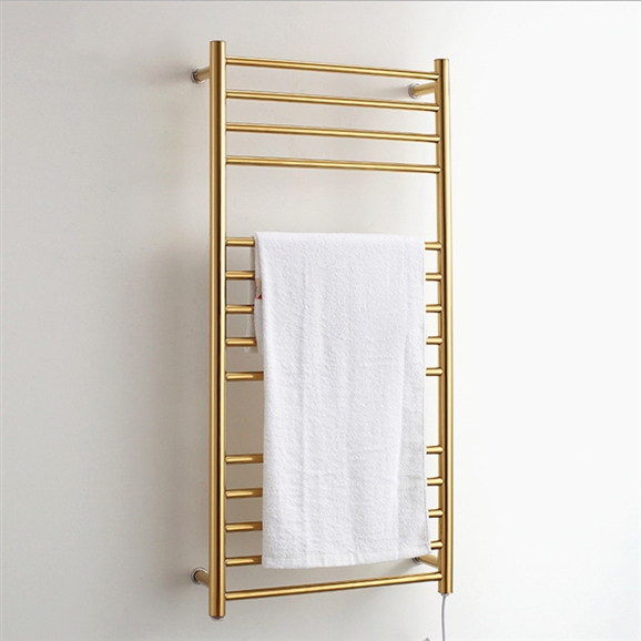 Discover Our BathSelect Stainless Steel 14 Bar Wall Mount Towel Warmer In  Gold Finish || Brass Towel Warmer || Gold Towel Warmer || Brushed Gold  Heated Towel Rail || Brass Towel Warmer