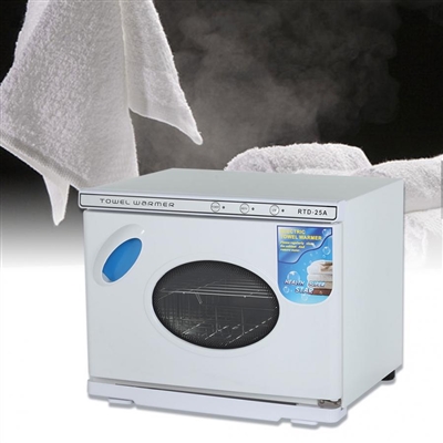 BathSelect Single Door Electric Deck Mount Towel Warmer Cabinet With UV Light Sterilizer
