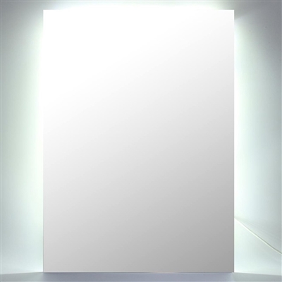 BathSelect Rectangle Shaped With LED Light Wall Mount Anti Fogging Frame less  Touch Control Mirror