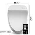 BathSelect Intelligent Toilet Seat With Temperature Display And Remote Control In Pure White Finish