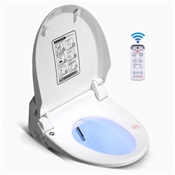 BathSelect Intelligent Toilet Seat In Pure White Finish With Electronic Bidet And Remote Control