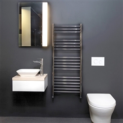 BathSelect Stainless Steel 18 Bar Wall Mount Electric Towel Warmer In Chrome Finish
