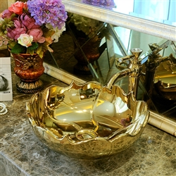 Round Gold Sink