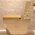 Lavatory in geometric gold design