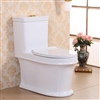 Vermont European Style Floor Mounted Lavatory in Ceramic White Finish with 2-Piece Slow Close Seat Lid