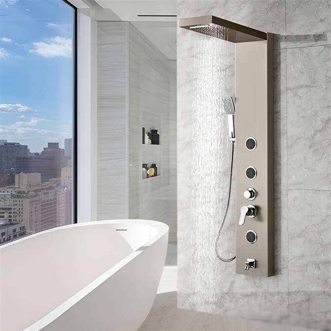 pulsating massage shower panels