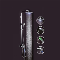 Rena Hotel LED Shower Set - Square Waterfall Shower Head