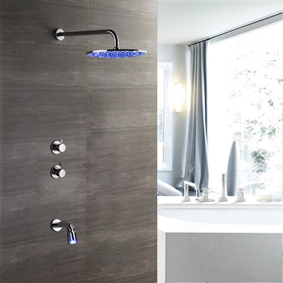 BathSelect LED Shower Set with Mixer and LED Faucet