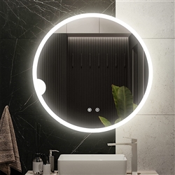 Round LED Bathroom Mirror Touch Control