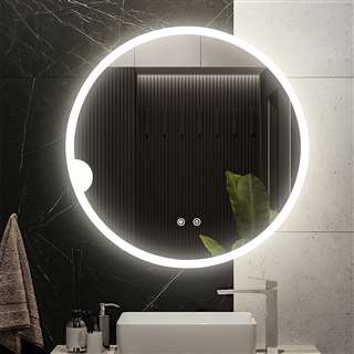 Hotel Round LED Bathroom Mirror Touch Control