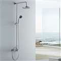 Adela Wall Mount Round Shower Set in Chrome Finish