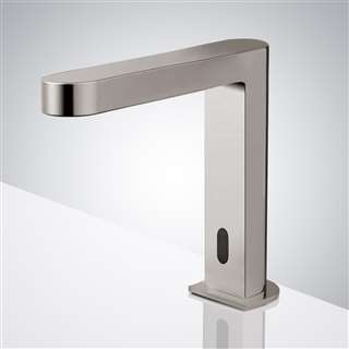 BathSelect Brushed Nickel Superb L-Body Automatic Motion Sensor Faucet