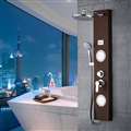 Glass Shower Panel System with Hand Shower & Massage Jets in Oil Rubbed Bronze