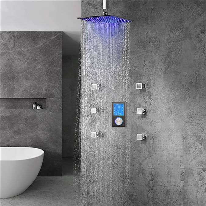 Trialo Solid Brass Ceiling Mount Led Shower System
