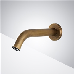 Gold Hostelry Wall Mount Commercial Motion Sensor Faucet Bathroom sensor motion faucets Bravat