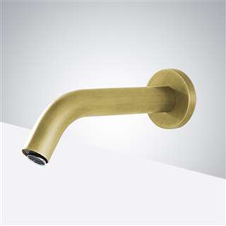 Brushed Gold Wall Mount Commercial Motion Sensor Faucet Bathroom sensor motion faucets Bravat