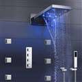 Dijon 22" LED Color Changing Thermostatic Waterfall Rain Shower System