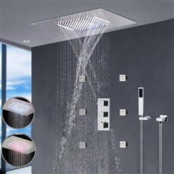 Nariman Recessed Color Changing Water Powered Led Shower with Adjustable Body Jets