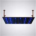 Hospitality BathSelect 20" by 40" Light Oil Rubbed Bronze Square Color Changing LED Rain Shower Head