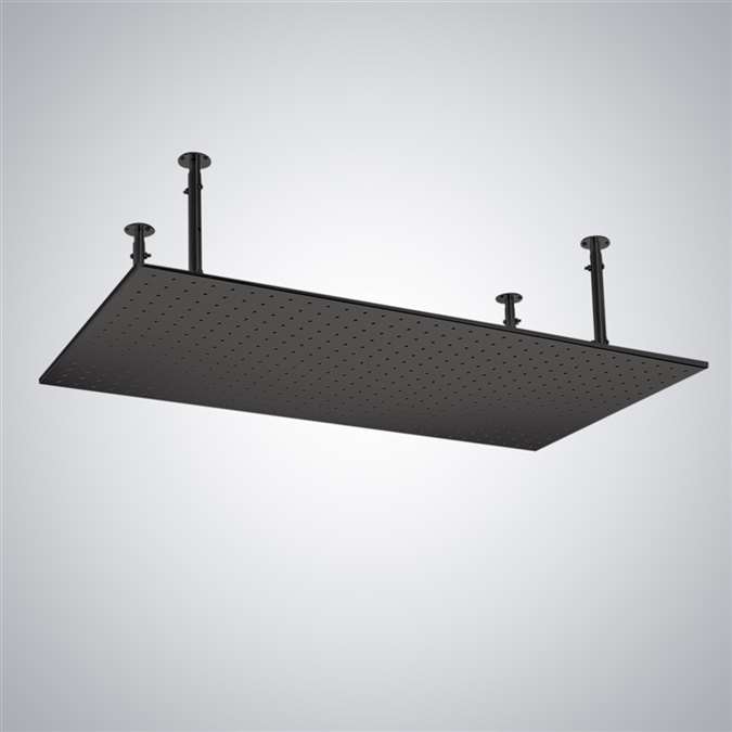 For Luxury Suite BathSelect 20" by 40" Matte Black Square Color Changing LED Rain Shower Head