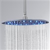 20 inch Brushed Nickle round led rainfall showerhead