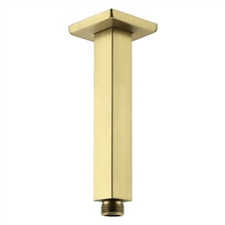 BathSelect 6-Inch Ceiling Mount Brushed Gold Shower Arm